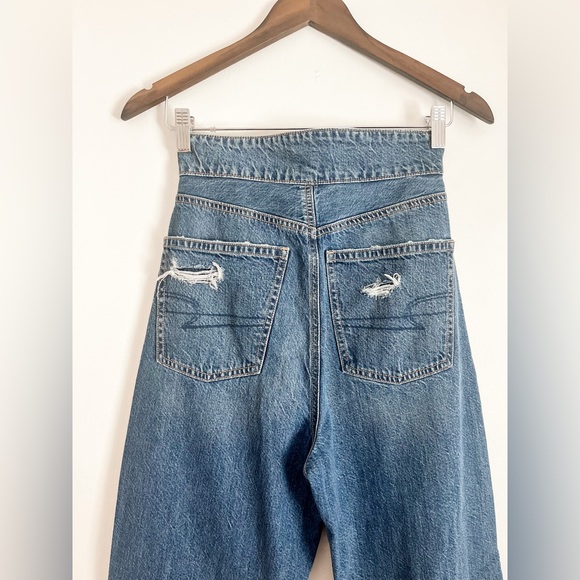 SOLD Distressed Wide Leg Jeans - Picture 5 of 7